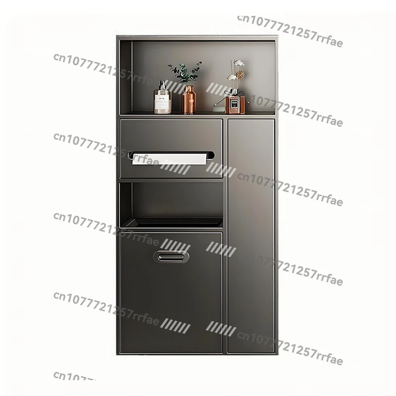 Easy-to-install stainless steel tissue paper niche wall-mounted trash can for homes and offices
