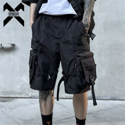 2023 Summer Tactical Cargo Shorts Men Fashion Functional Multi Pockets Shorts Techwear Hip Hop Streetwear Knee Length Pants