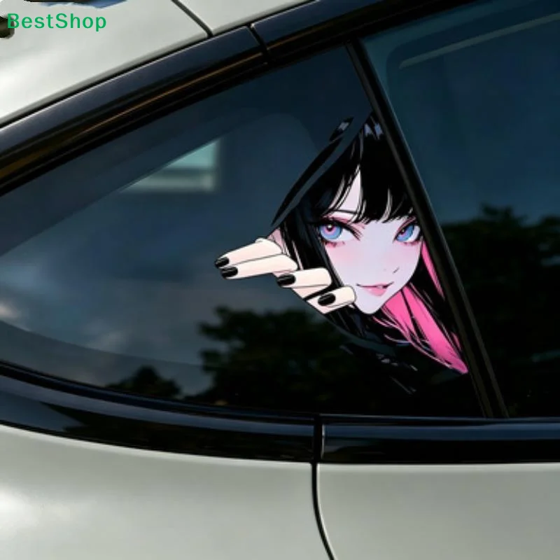 3pcs/set Anime Girl Eye Car Sticker Creative Cartoon Vinyl PVC Decal For Auto Motorcycle Suitcase Gamer Computer Case Waterproof