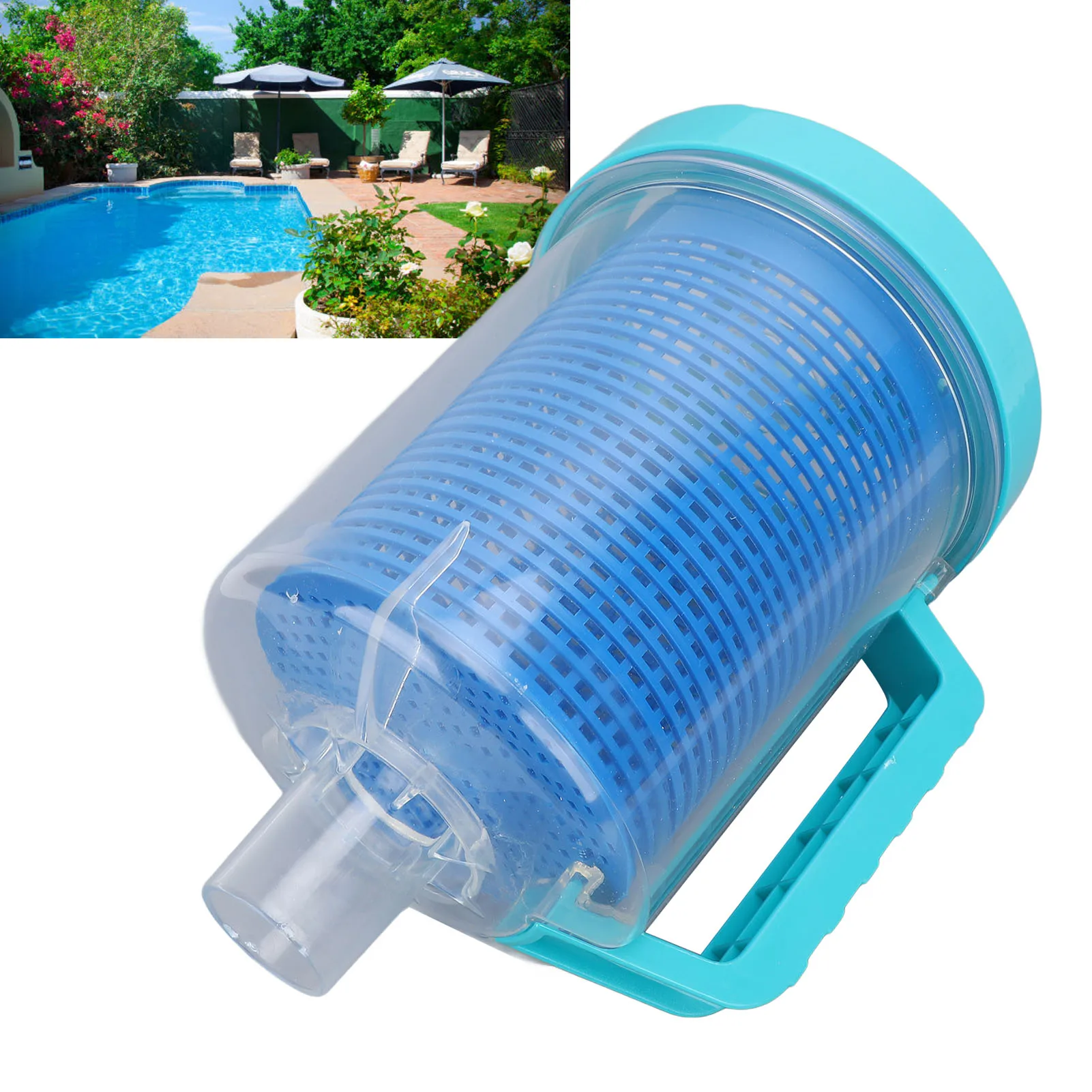 Inline Pool Leaf Canister Plastic Pool Cleaner Leaf Catcher Trap with Mesh Basket for Hayward W560 for Pentair R211084