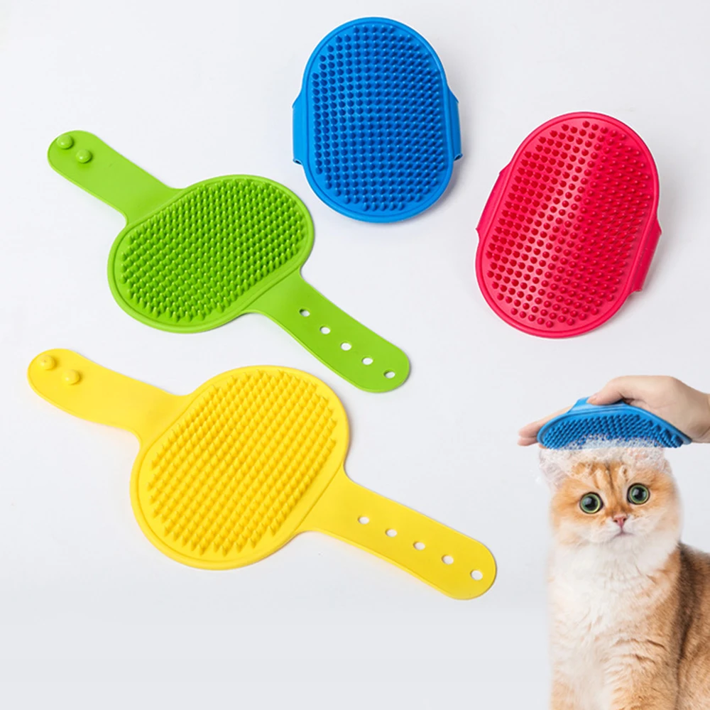1PC Soft Rubber Dog Brush Comb Cat Bath Brush Rubber Glove Hair Fur Grooming Massage Brush For Dog Cats Pet Bath Supplies image 3