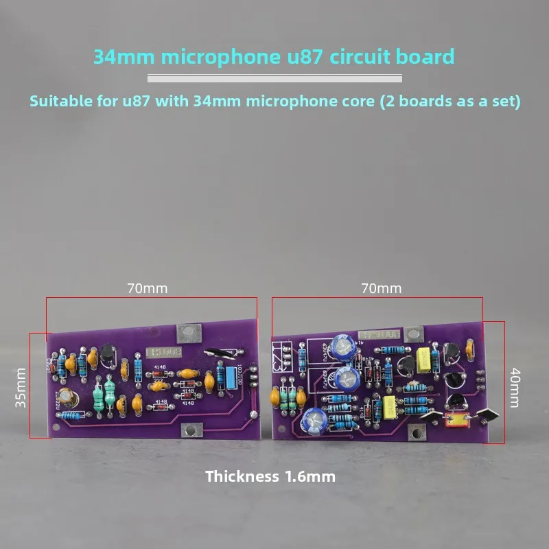 Microphone circuit board U87 103 105 240, etc. Large diaphragm 48V replacement, repair, upgrade DIY microphone
