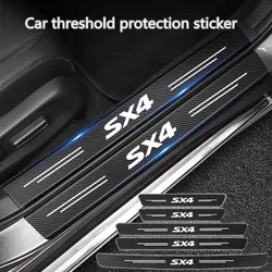 60X7CM Auto Door Sill Protection Tape Carbon Fiber Protector Strip Sticker For Suzuki SX4 2006-2008 2009 2010 2011 2012 2013