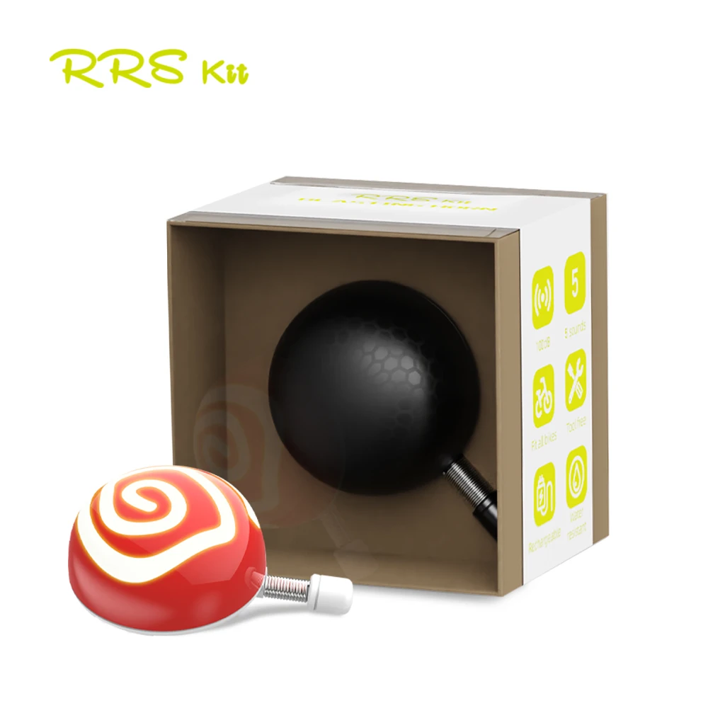 Rrskit-campana electrónica para bicicleta, luminiscente, súper fuerte, Universal, bocina decorativa para bicicleta de niños, equipo de ciclismo para bicicleta de montaña y carretera