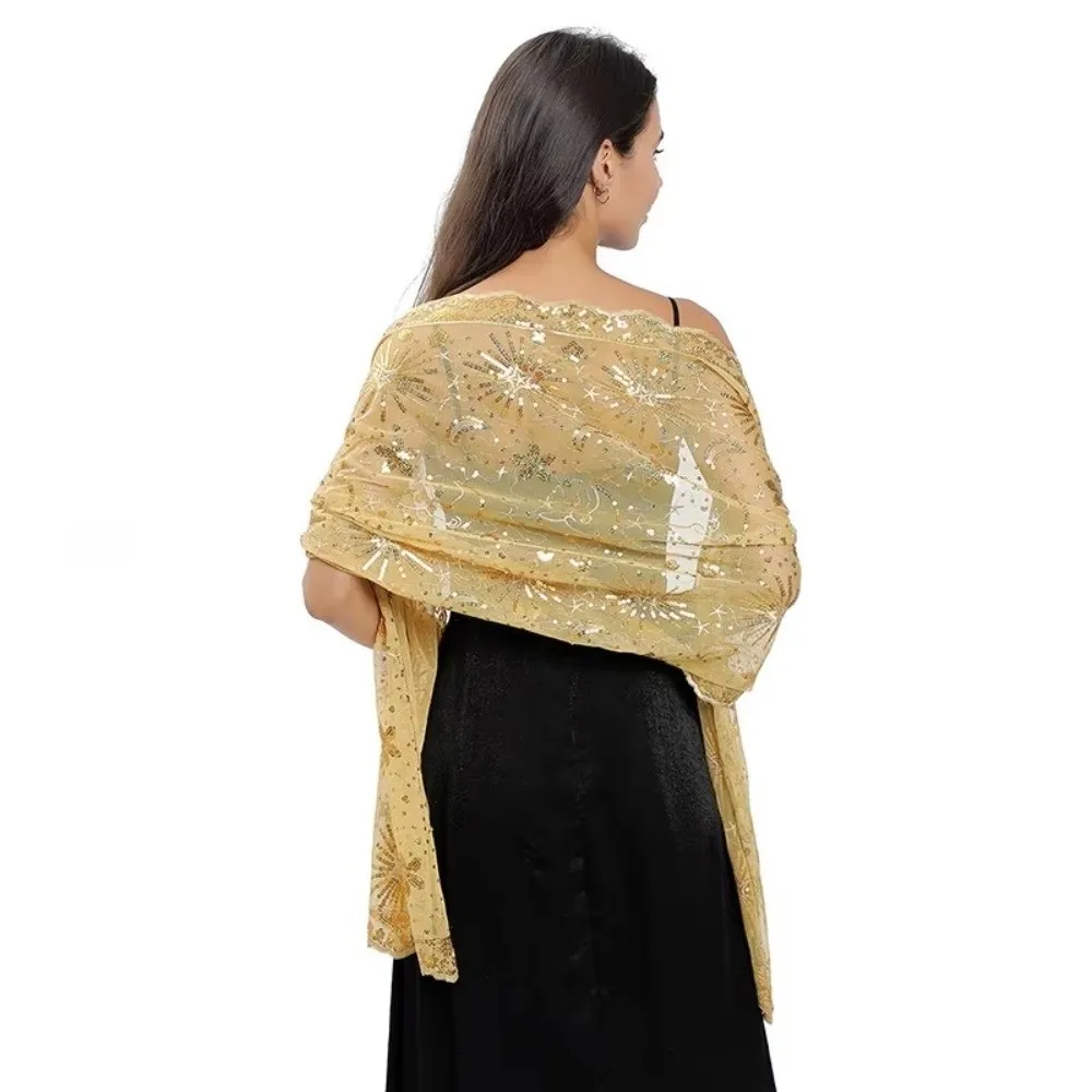 

Chic Glitter Sequins Glitter Sequins Shawls 60x200cm Shawl Wraps Evening Dresses Capes Bridal
