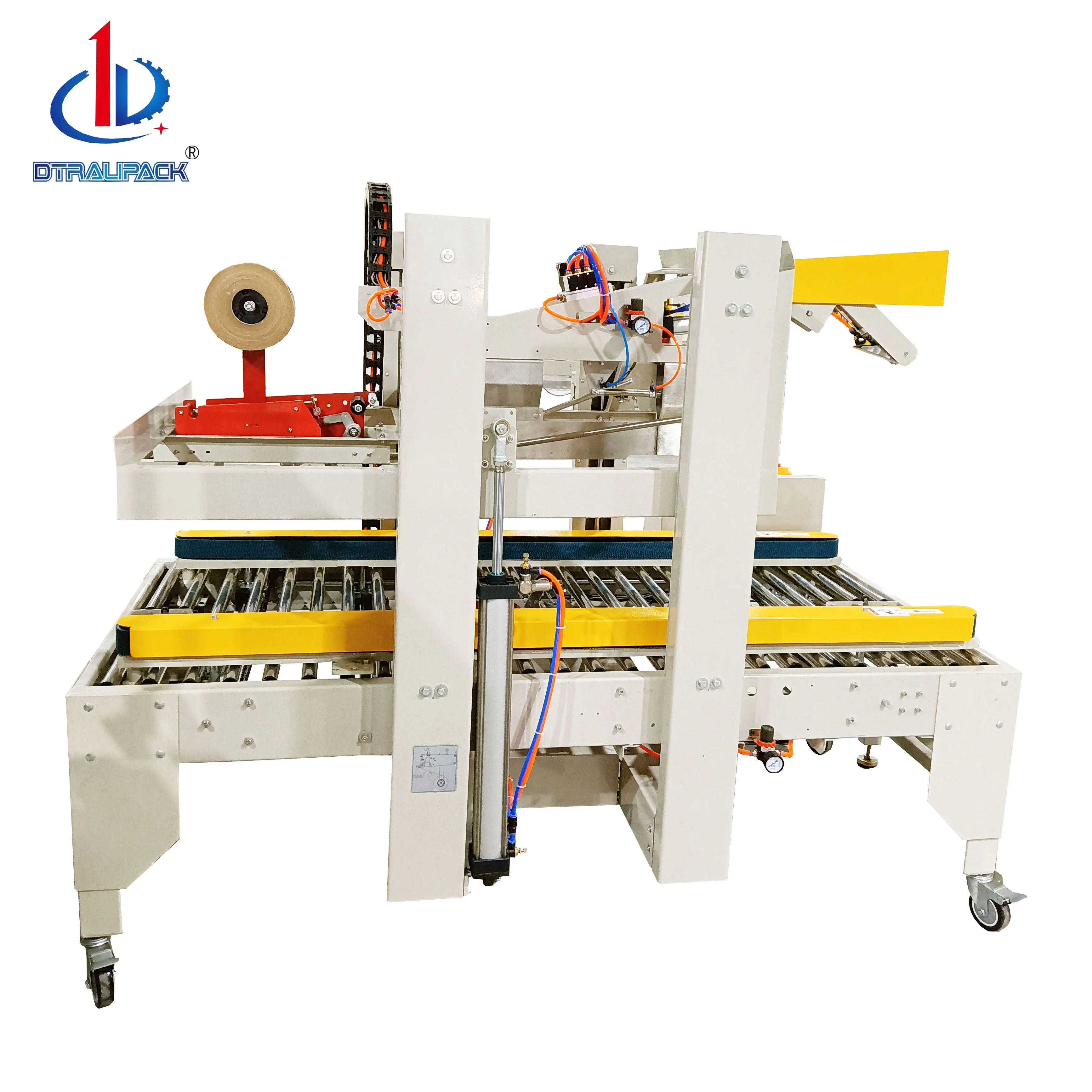 DPI-50 Full Automatic Carton Sealer Tape Auto Box Sealing Machine 48/60/75mm 0-20m/min L200*w150*h150mm L500*w500*h500mm Wood