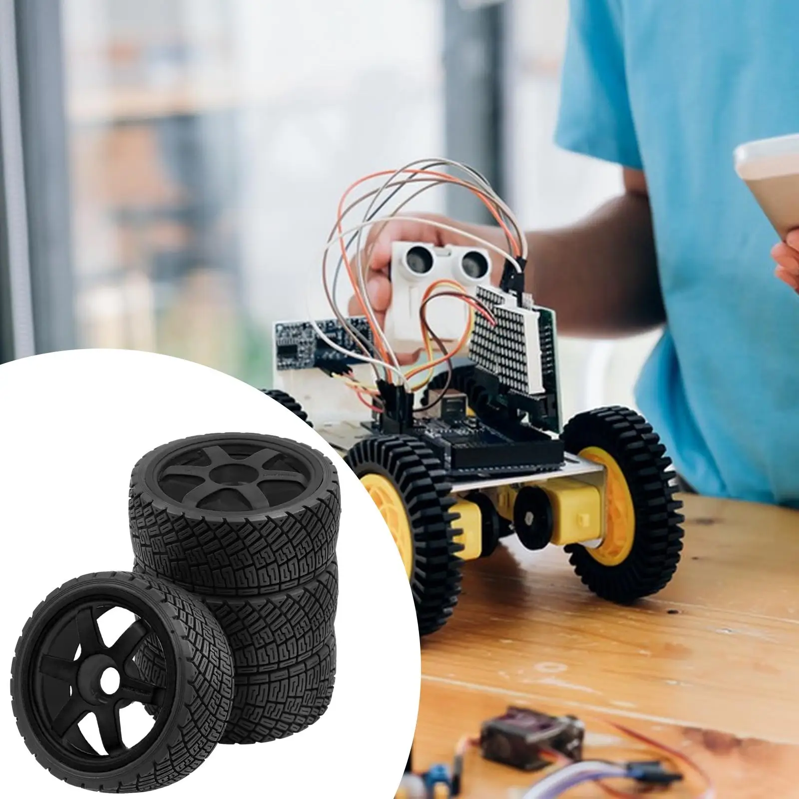 

4 шт., масштаб 1/8, радиоуправляемые автомобильные шины для бездорожья, замена диаметром 100 мм, шестигранная втулка 17 мм