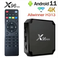 Original X96 mini tv box Android 11,0 H313 S Quad Core 2GB 16GB 4G WiFi 4K UHD HDR 10 H265 reproductor multimedia TV Box
