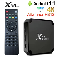 Original X96 mini tv box Android 11.0 H313 S Quad Core 2GB 16GB 4G WiFi 4K UHD HDR 10 H265 multimedia player TV Box