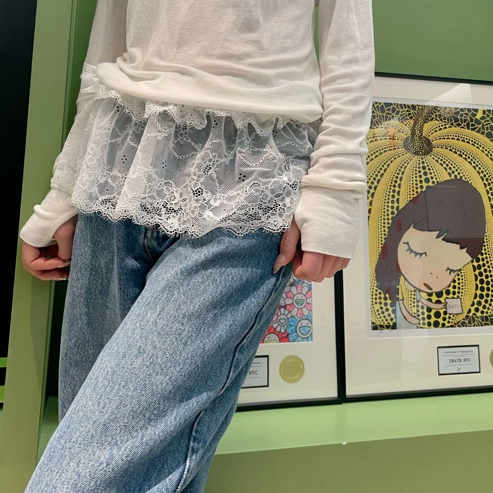 ม่านลูกไม้สุดอินเทรนด์ ม่านสะโพกสวยขั้นสุด อุปกรณ์เสริมแฟชั่นอเนกประสงค์ ผ้ากันเปื้อน กระโปรงฤดูร้อน