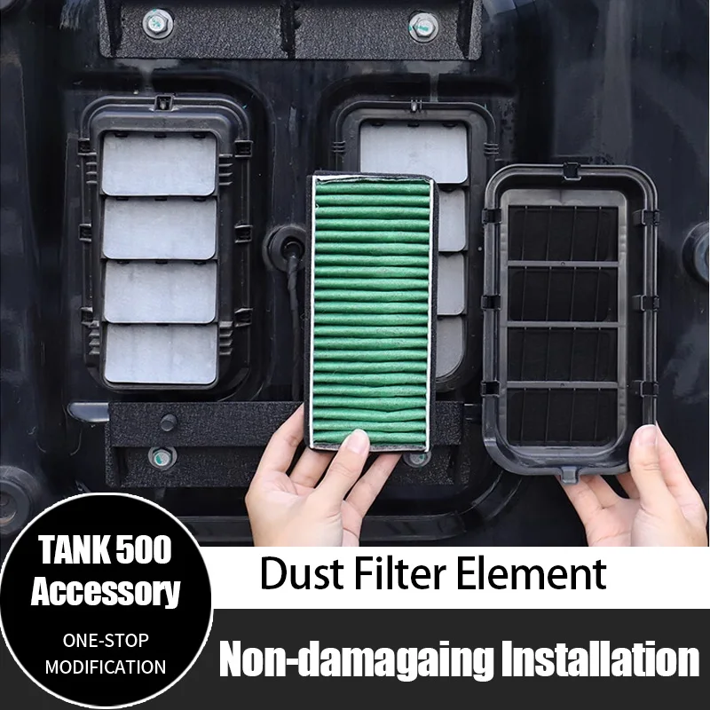 

1 Pair For GWM Tank 500 Tailgate Dust Proof Air Filter Plug Trunk Vent Dust Block Filter Car Modification Accessories