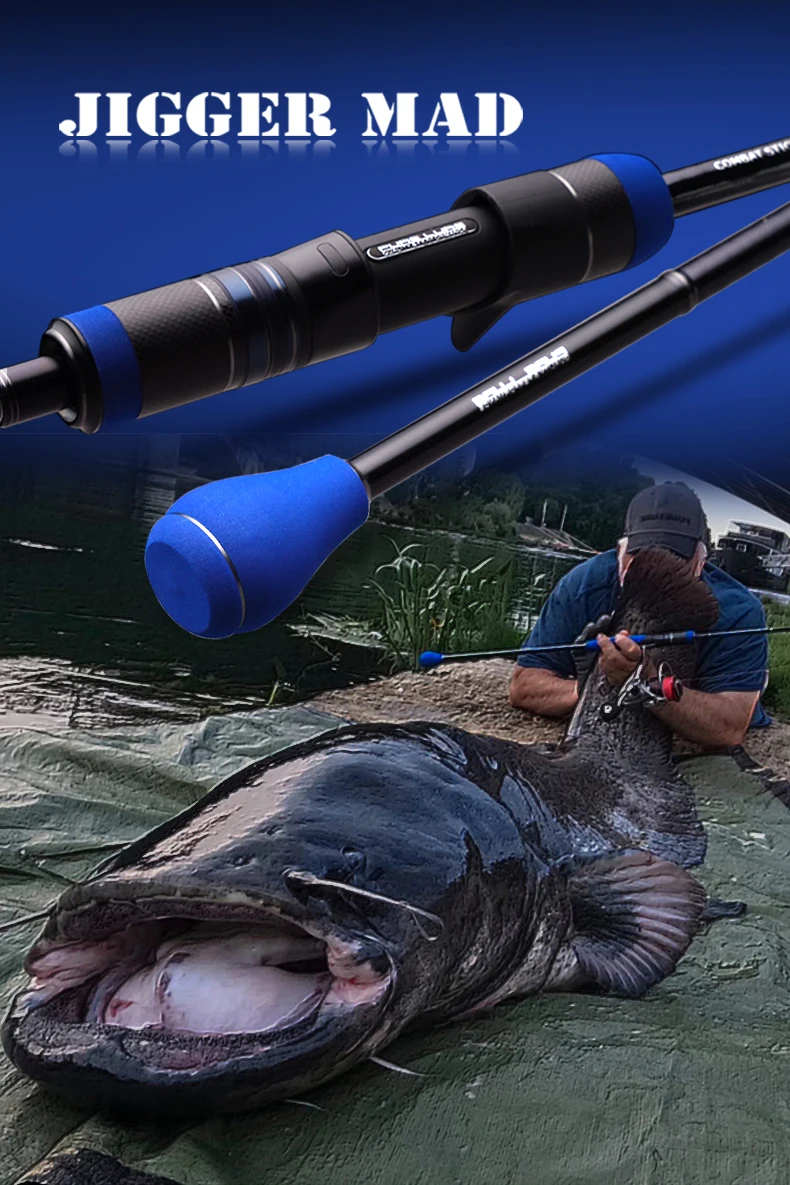 PURELURE Slow Jigging Rute 1,90M 6,35ft mit Solid-Tip für Salzwasser, Spinning und Baitcasting, für Meeresangeln und Bootangeln – Detail 9