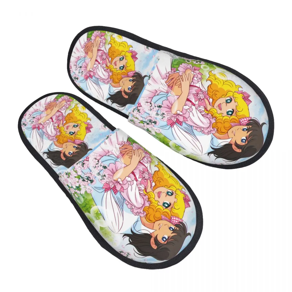 Custom Candy Candy Soft Memory Foam House Slippers Women Anime Manga Cartoon Girl Comfy Warm Anti-Skid Slipper