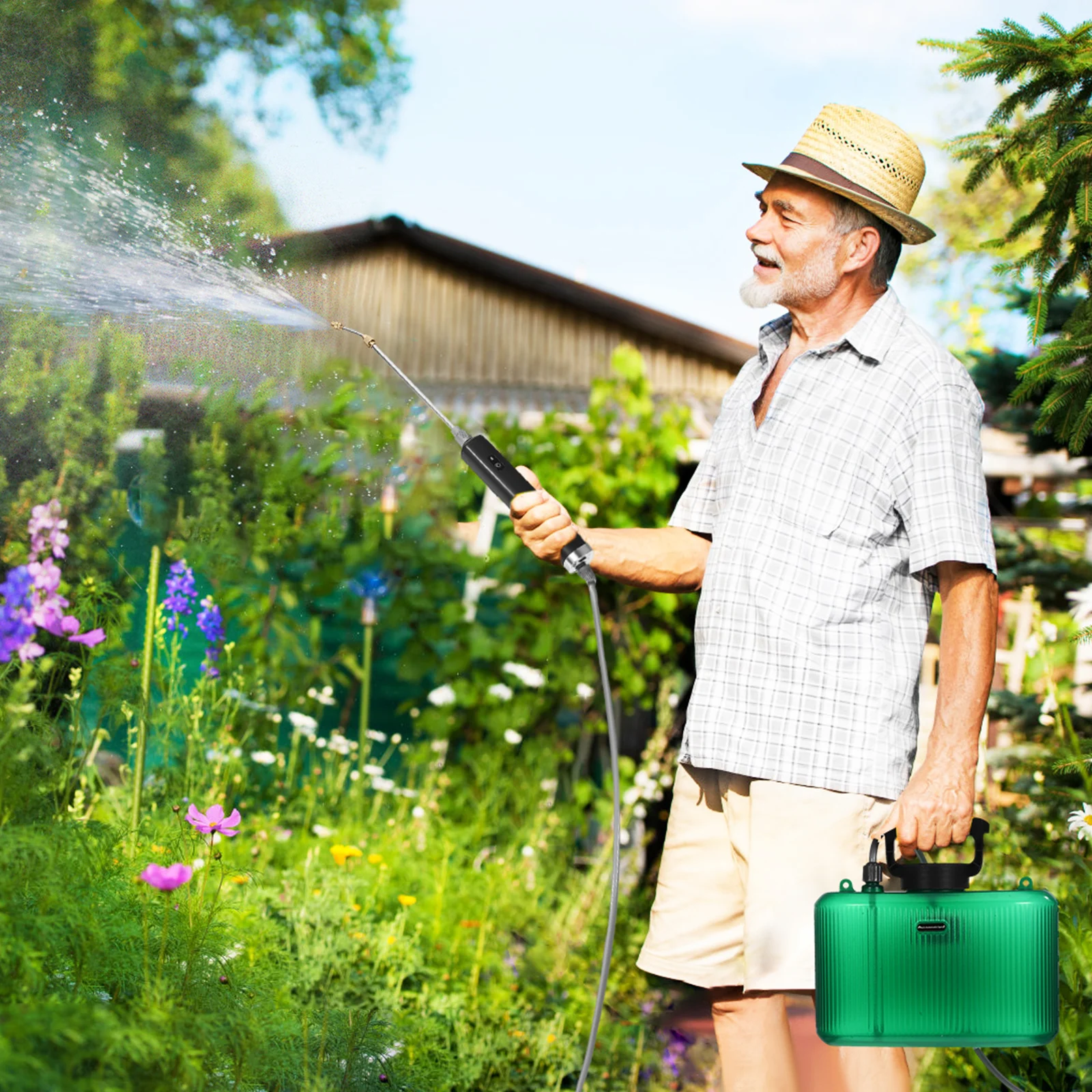 

Adjustable Electric Sprayer for High-Pressure Water Lawn Pump Portable for Plants