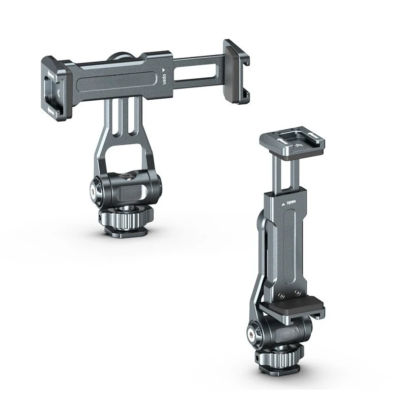 

New for IPhone 15 14 Android Smartphone DSLR Camera Mic Lights Metal Camera Phone Holder Phone Tripod Mount Hot Shoe Adapter
