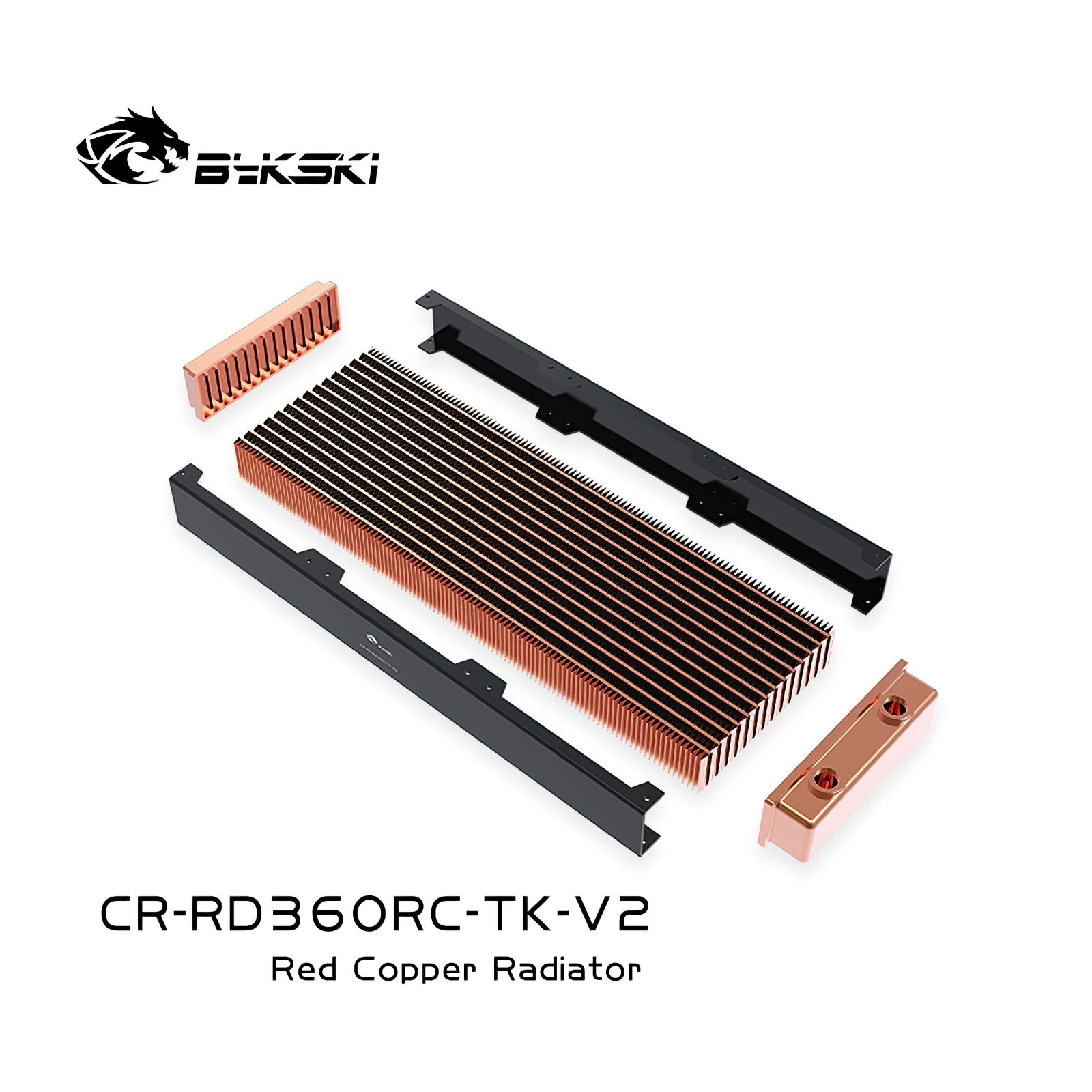 Bykski G1/4 "40Mm Dikke Volledig Koperen Pc Cooling Radiator Cooler Warmtewisselaar Ondersteuning 12Cm Fan heatsink 360Mm CR-RD360RC-Tk-V2