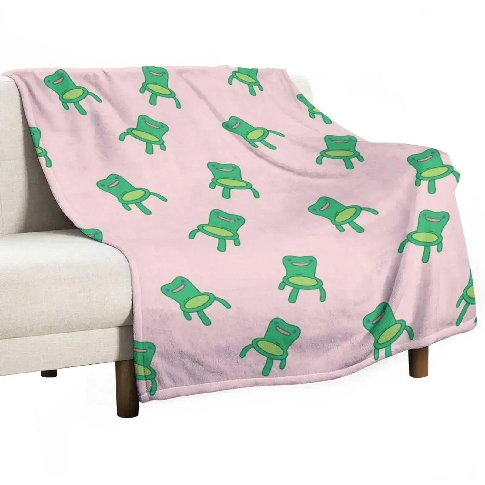 

froggy chair pack Throw Blanket Weighted Picnic Cute Plaid Beautifuls Blankets