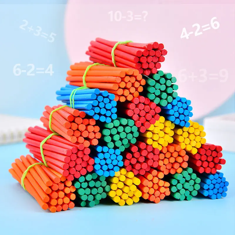 

500PCS Wooden Counting Sticks For Kids Montessori Education Maths Teaching Aids Classroom Supplies Mathematic Learning