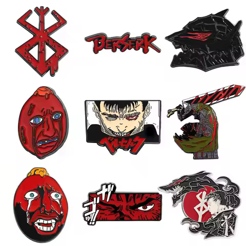 Anime Guts Enamel Pins Brooch Manga Berserk Brand Of Sacrifice Badges Enamel Brooches Women Men Lapel Pin Jewelry Accessory Gift