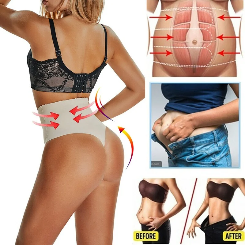 

Women Slimming Panties Body Shaper High Waist Thong Belly Control Panties Waist Trainer Butt Lifter Panties Hip Shaping Panties