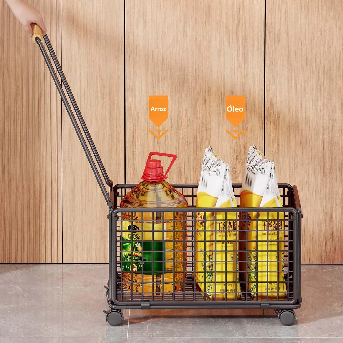 ポータブル軽量ショッピングカート野菜購入カートペットプルロッドトレーラー家庭用高齢者向け便利なトロリー鉄製