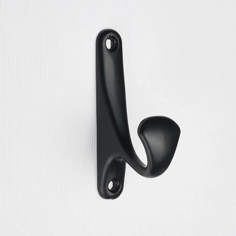 Single black creative clothes hook simple wall clothes hook wall hook wardrobe door back bedroom clothes hook