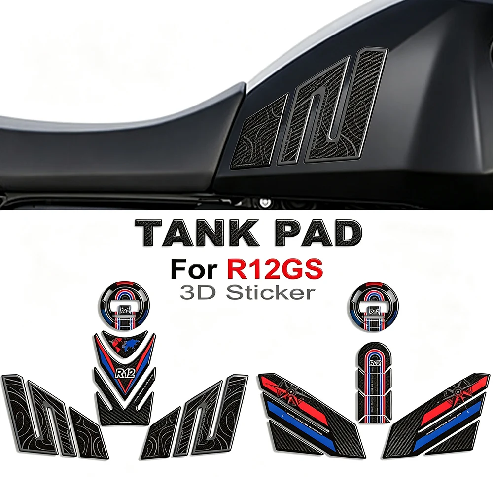 New Motorcycle For R12GS R12 G/S G S Off-Road Off Road Cap Grips Gas Fuel Kit Knee Protector Fairing Fender Stickers Decal25-26