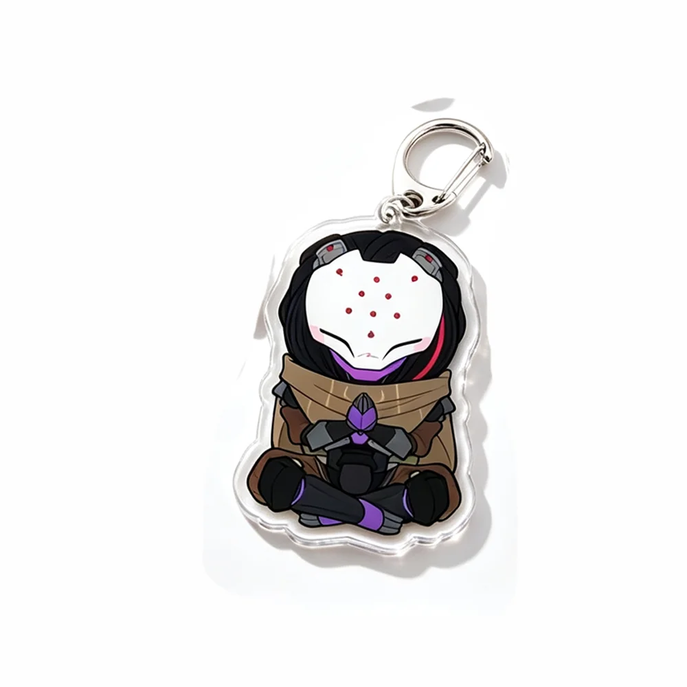 for Overwatch Game Peripheral Cassidy McCree Zenyatta Hanzo D Va Acrylic Keychain Cartoon Cute Decoration Pendant Festival Gift view 3