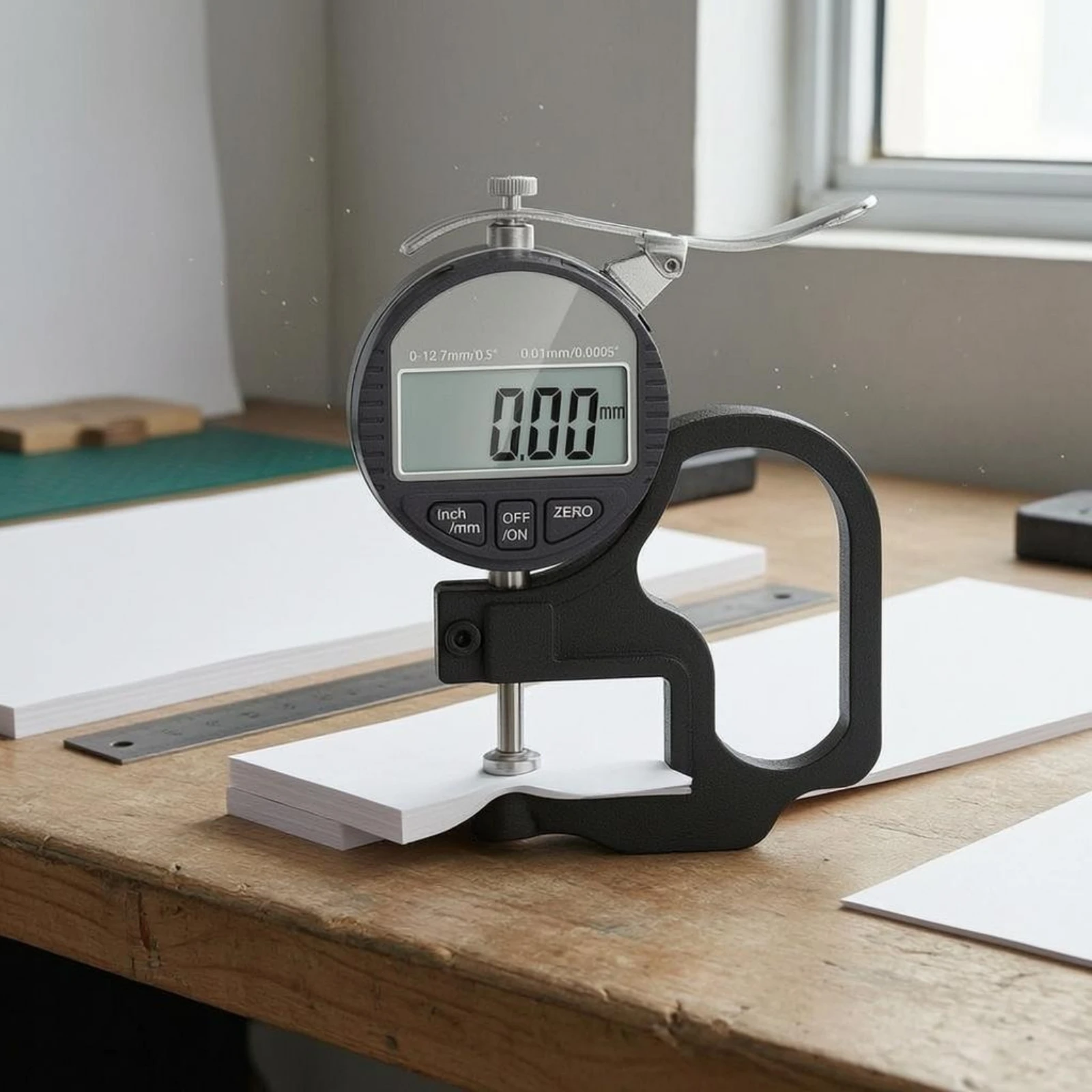 Digital Thickness Gauge 0-12.7 Mm Range Measuring Tool