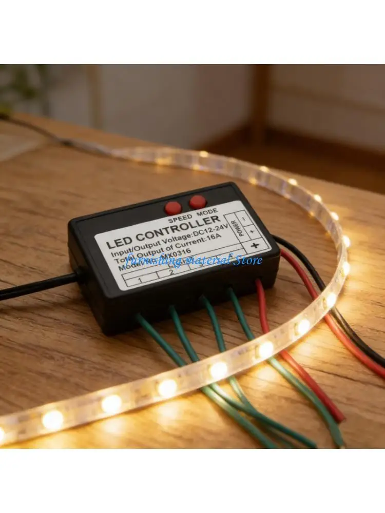 Y5GD LED Light Box Controller with Multiple Dynamic Effects Suitable for 12V 24V Single Color Light Strips and Modules