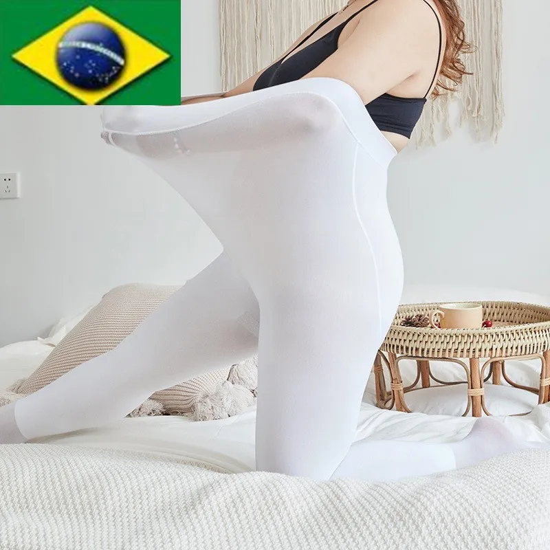 Oversized 45-120KG Women Spring Autumn White Leggings Newly Designed Silk Pantyhose Dance For Thick Medium Tights Practice Adult