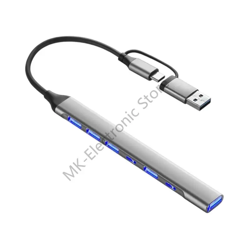 R2LF Wielofunkcyjne koncentratory USB z 7/4 portami Aluminiowa obudowa Szybka synchronizacja danych Możliwość OTG Przenośność