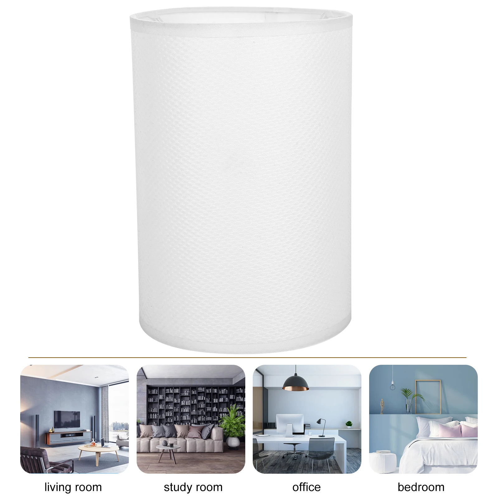 

Cylinder Fabric Lampshade 12x18inch Wear Resistant Small Desk Table Light Cover Elegant Bedroom Living Room Study Decor