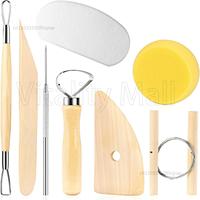 8Pcs/Set Clay Tools DIY Ceramics Molding Tools Wood Knife Pottery Tool Set Clay Sculpting Kits Carving Ceramic Tools Practical