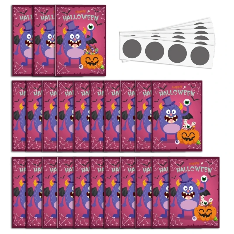 Halloween Raffle Card Souvenirs Perfect for Children 3 Winners 21 Losers Cards