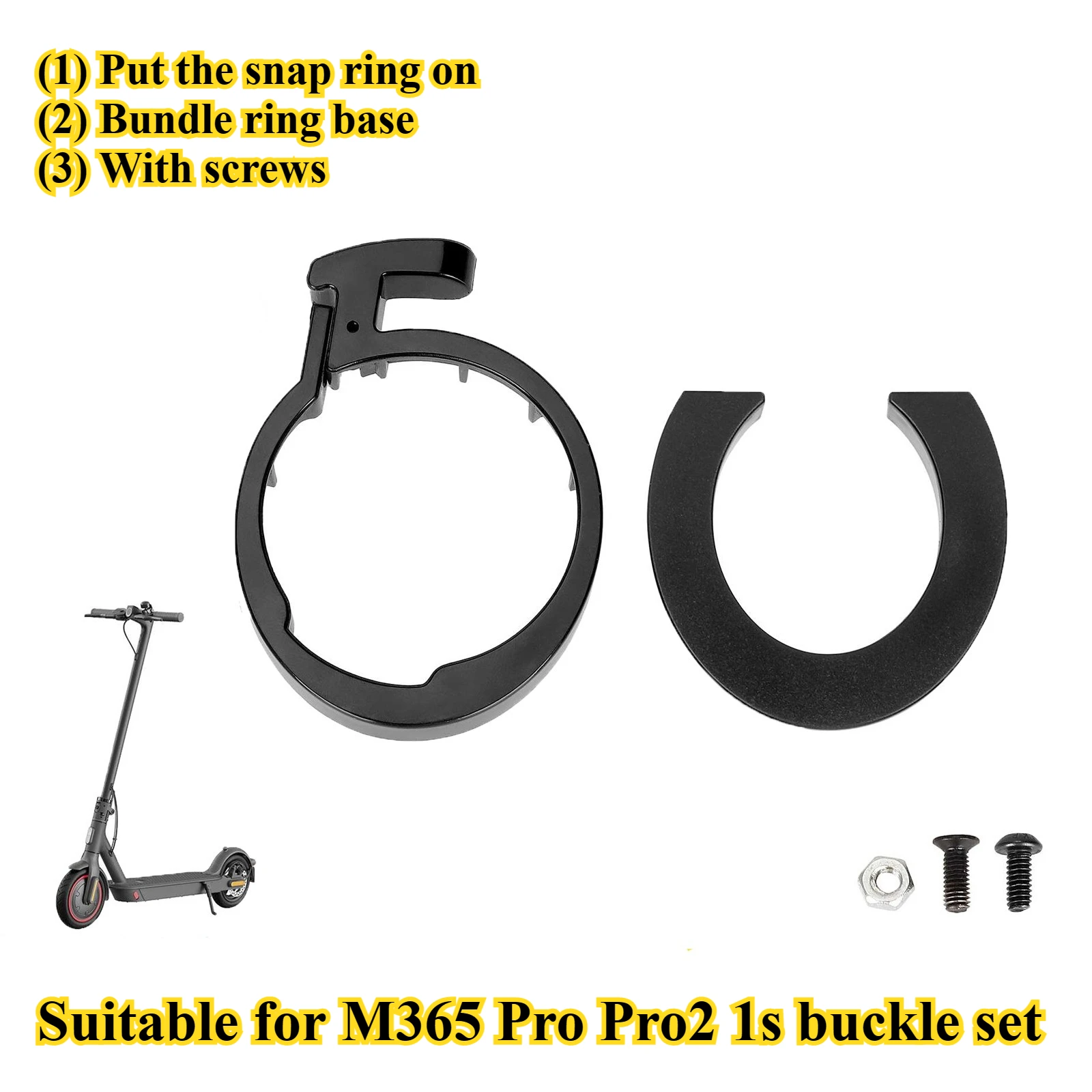 

Electric Scooter Handle Card Ring Buckle Base Suitable for M365/Pro/1Spor2 Scooter Folding Buckle Buckle Sleeve