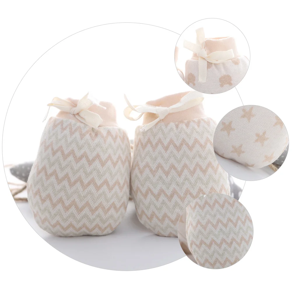 

4Pairs Baby Newborn Mittens Anti Scratch Gloves Warm Soft Cotton Infant Protection Adjustable Anti Grasping Gloves