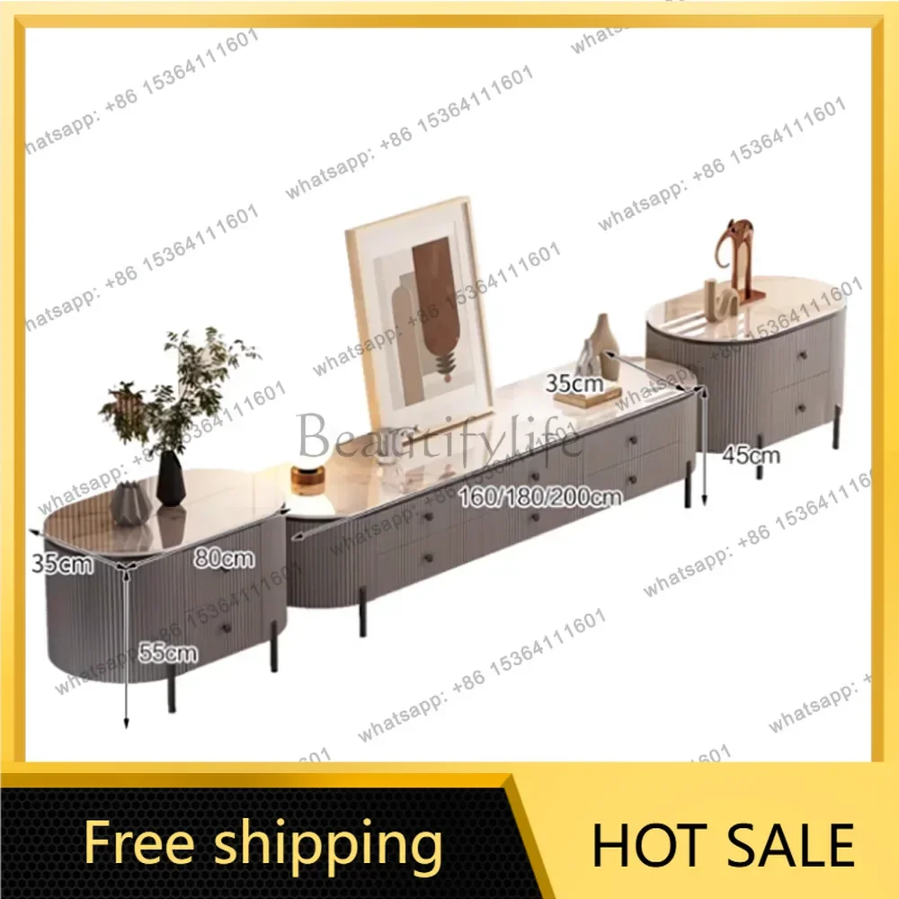zj.Modern Design Tv Stand Luxury Glamour Elegant Unique Tv Stand Drawer Living Room Mueble De Sala Modernos Luxury Furniture