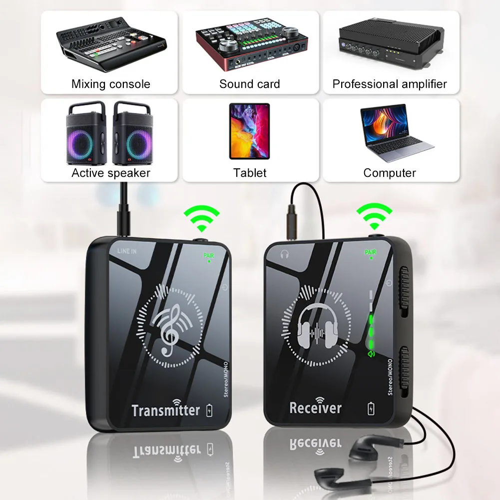 24 Bit48KHz Sample Rate 2.4G Earphone Transmitter Good Resolution Lossless Professional Sound Quality Monostereo Switch