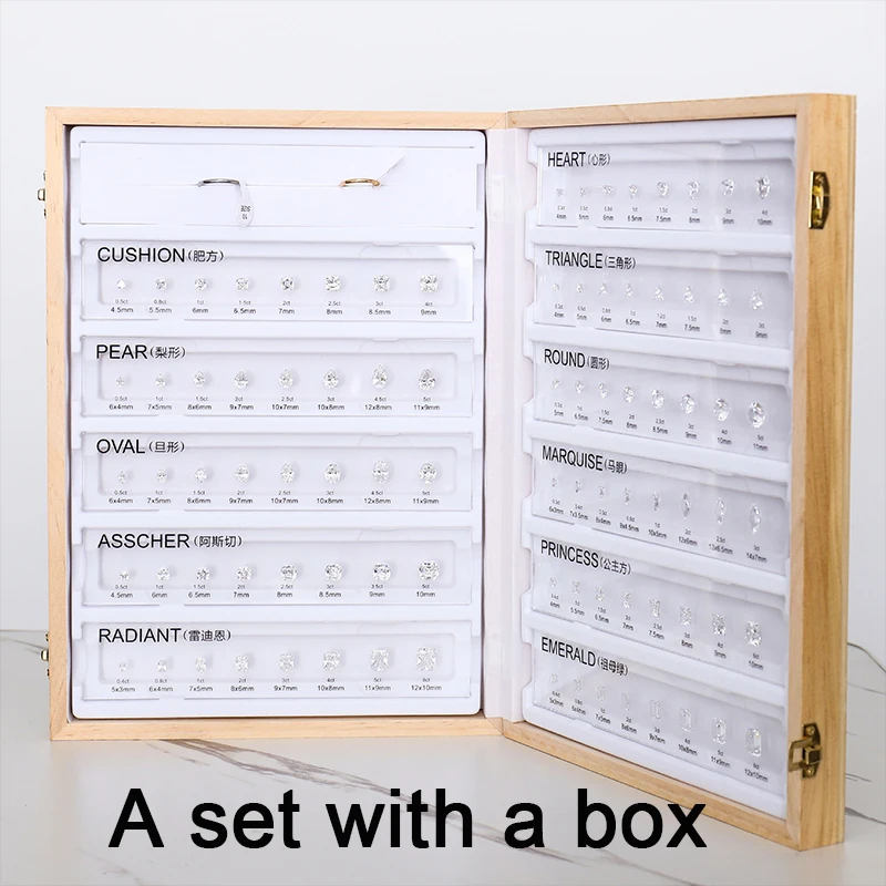 Upgraded Version Tester Tools Gemstones Diamond Tools Size Reference Color Clarity Shape Master Stone Set for Jewelry Making