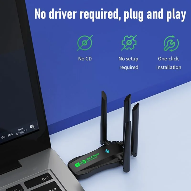 Exquisite Workmanshipp-New USB Network Card 1300M Bluetooth 5.0 2-In-1 Computer 2.4G 5GHZ Wireless Wifi Receiver 2.4G Dual-Band