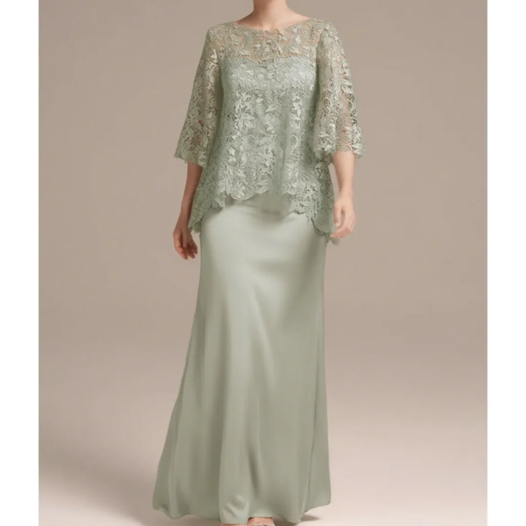 

Elegant Mother of The Bride Dresses For Wedding Party Long Sleeves Appliques Long A Line Women Formal Evening Gowns Customized