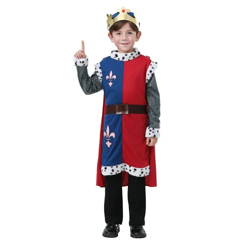 EE01 Boys The Medieval King Arthur Cosplay Kids Halloween Carnival Theme Party Fantasy Costume&0Ww