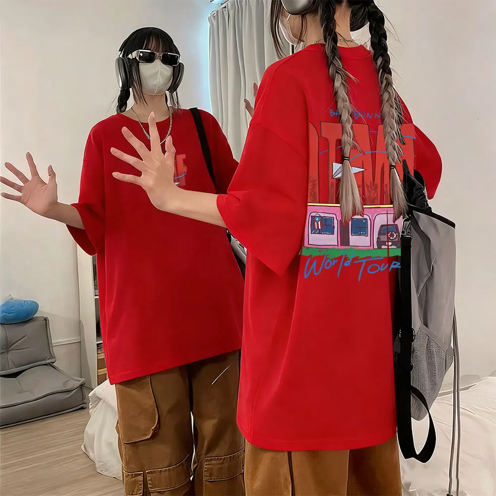 

Rapper Bad Bunny Debi Tirar Mas Fotos DTMF World Tour Merch T-shirt Men Women Fashion Hip Hop Oversized Short Sleeve T Shirts