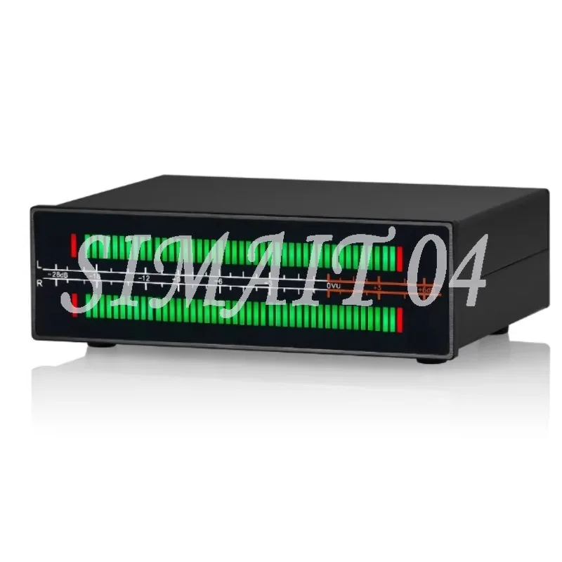 VU56 PRO Dual Channel LED Sound Level Meter MIC+LINE Music Spectrum Visualizer Display Stereo Audio Splitter 3.5mm/RCA Adapter