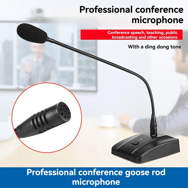 Professional Wired Conference Microphone Desktop Gooseneck Condenser Microphone for Broadcasting Speech Microphone-A75P