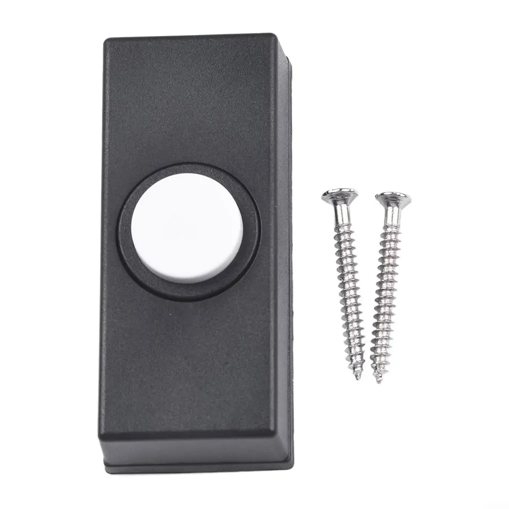Black Doorbell Switch Sturdy Plastic Doorbell Switch Bell Decoration For Door Doorbell Push Button Replacement Parts