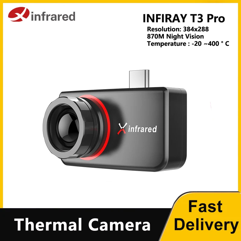 

InfiRay Mobile Infrared Thermal Imager Xinfrared T3S T3 Pro Thermal Camera Industrial Thermometer Outdoor Night Vision Device