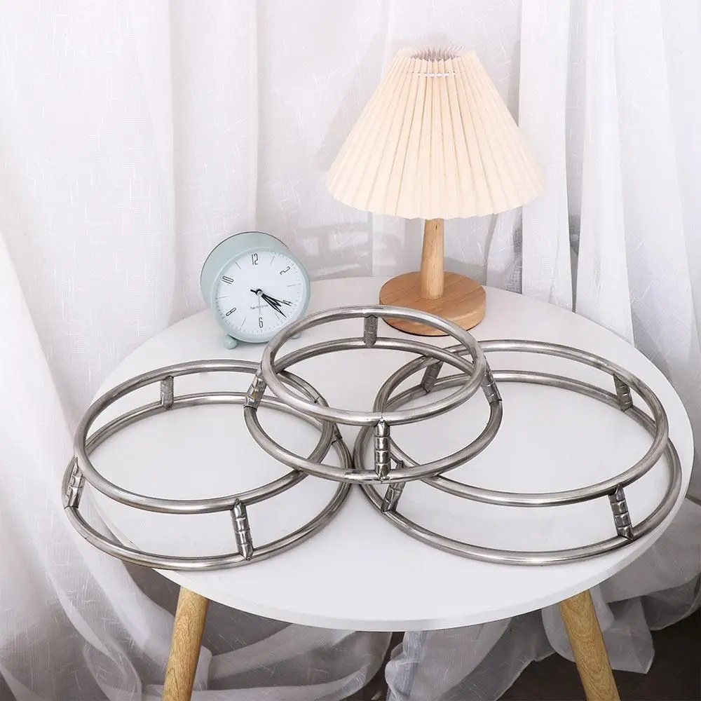 1Pcs New Round Bottom Wok Rack Kitchen Supplies Stainless Steel Pot Mat Universal Pan Support Cookware Ring