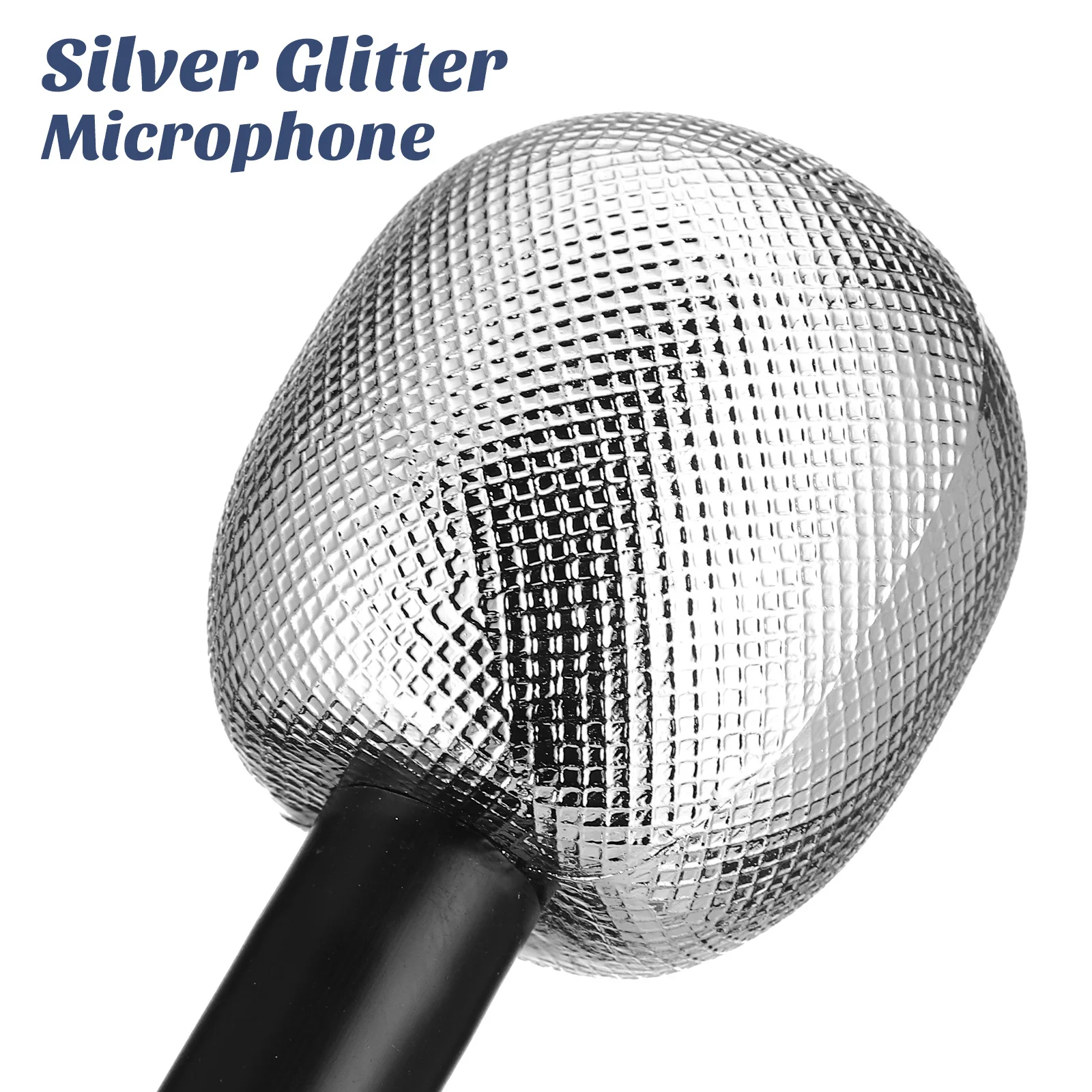 

Halloween Dance Party Supplies 6Pcs Simulation Microphone Kids Toys for Cosplay Play Decor Silver Role Play Gift for Children